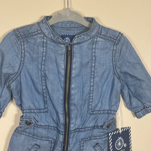 Charly Denim Romper children girls dress baby toddler 3-6 months - Picture 3 of 8